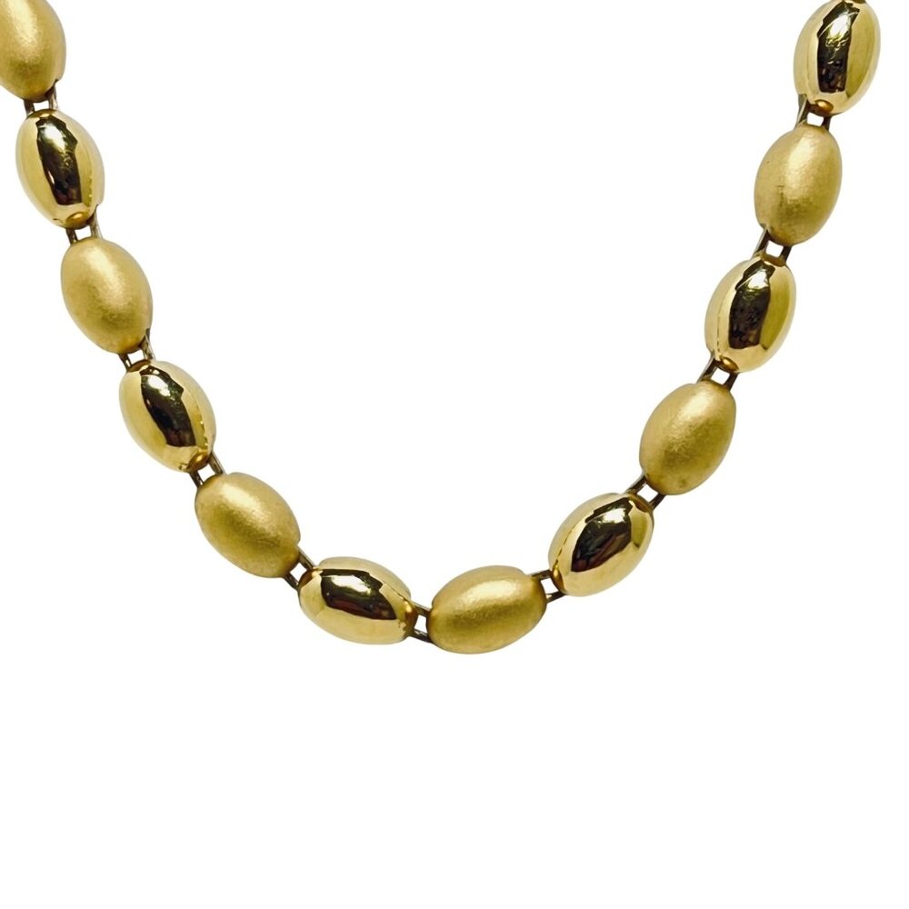 Vintage Gold Tone Oval Link Necklace (5697) - Picture 3 of 9